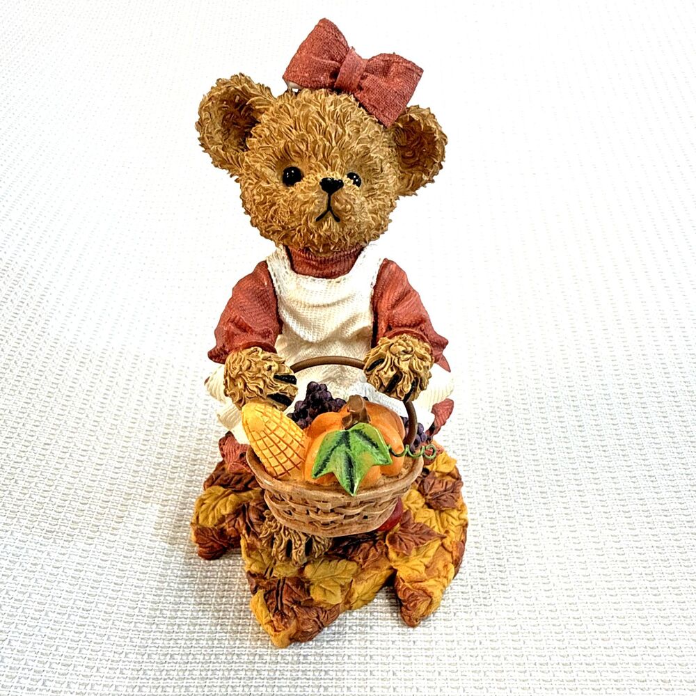 Kuddles Korner - November - Autumn Leaves Fruit Veggies Bear 2002 - Vintage